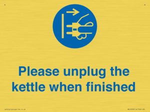 Please unplug the kettle when finished
